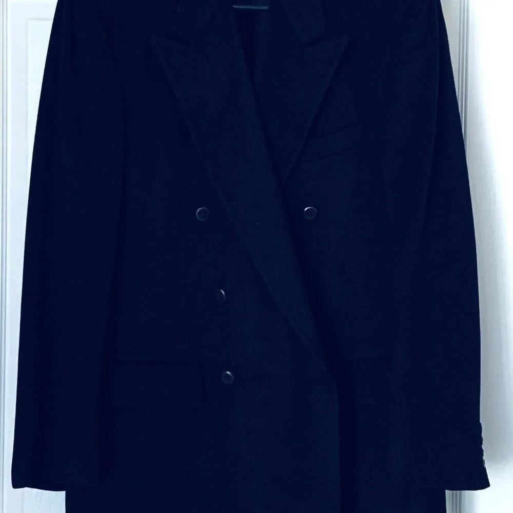 NORDSTROM CLASSICS 100% Cashmere Double Breasted Sport Jacket Black Men’s